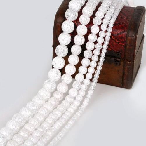 Top Quality 4mm 6mm 8mm 10mm 12mm White Crystal Synthesis Moon Stone Round Beads for Necklace and Bracelet DIY Making Finding
