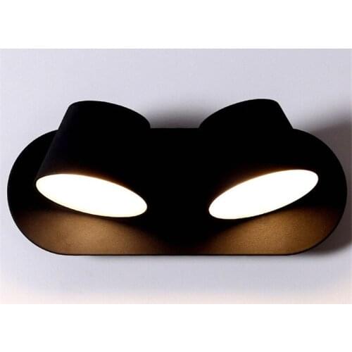 Nordic Simple Modern LED Wall Light Fixtures Rotating Bedside Wall Lamp Creative Switch Read Wall Sconce Iron Indoor Lighting