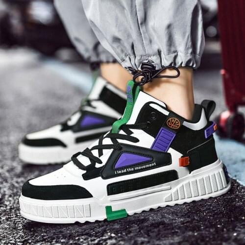 New Mens Designer Trainers 2021 Fashion High Top Chunky Sneakers Casual Flat Shoes For Men Comfortable Walking Zapatos De Hombre