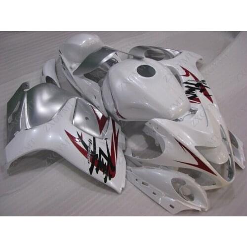 Fairings GSX-R1300 2008 - 2014 White Silver Red Plastic Fairings GSXR 1300 2012 Fairing Gsx 1300R 2008