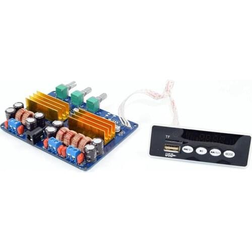 KYYSLB 4A Class D Digital Audio Amplifier Board 2*50W+100W TPA3116 2.1 Bluetooth Amplifier Board TF Card USB FM Subwoofer Board