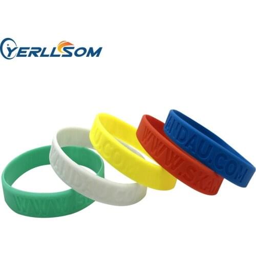 YERLLSOM high quality rubber silicone bracelets relief with personal logo and text for childrens gifts YS20012901