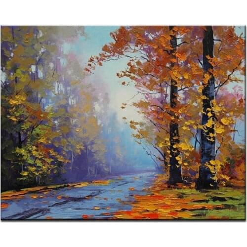 NEW 100% hand painted modern decorative oil painting on canvas wall art landscape picture for living room 161815