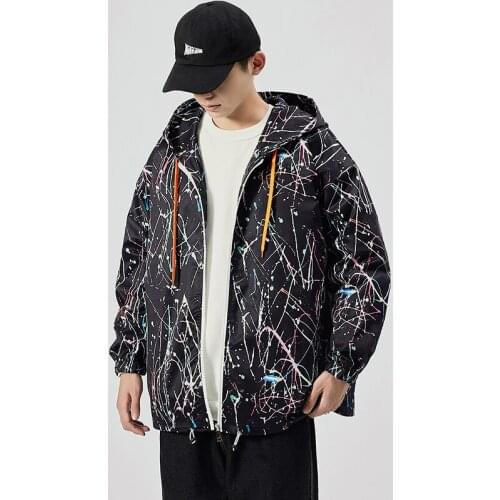 Streetwear Mens Jacket Spring Autumn New 2021 Casual Jacket Male Loose Hooded Jacket Bomber Jacket Male Windbreaker Jacket M-5XL