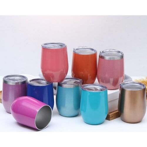 Eggshell cup vacuum stainless steel solid color tummy cup