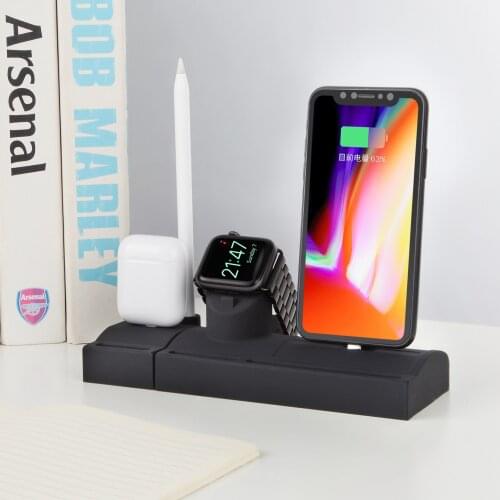 Besegad 4 in 1 Charging Dock Station Stand Base Holder with Magnet for Apple Watch iWatch 5 iPhone Pro Max Airpods Apple Pencil