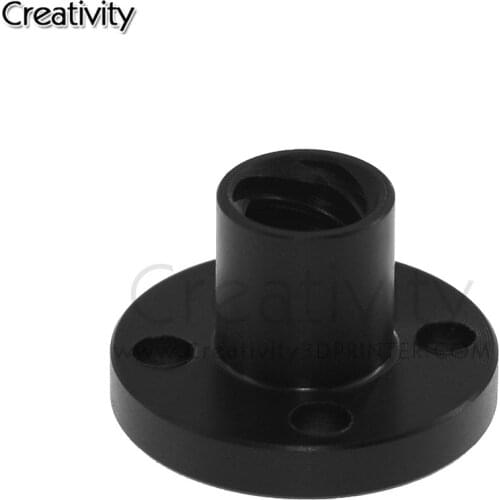 1PCS 3D Printer Parts Black TR8 lead screw POM nut T8 nut trapezoidal screw POM lead 2mm 8mm