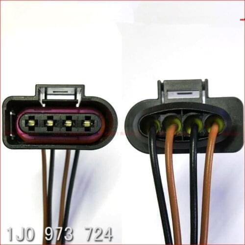 10pcs/lot Ignition Coil 4 Pin/Way 1J0973724 Connector Repair Kit For A4 A6 rs4 rs6 a8 VW Passat Audi Adapter with Wiring harness