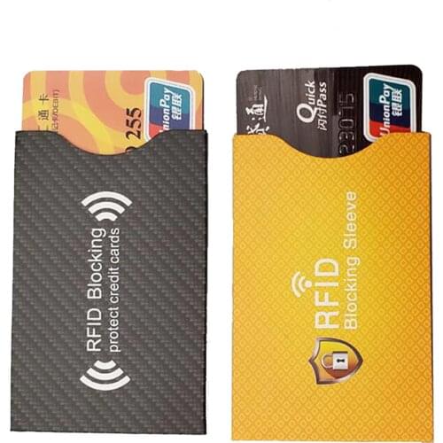 RFID 20Pcs Hot Anti Theft For Credit Card Protector Blocking Cardholder Case Bank Covers Card Protection New Skin Sleeve Case