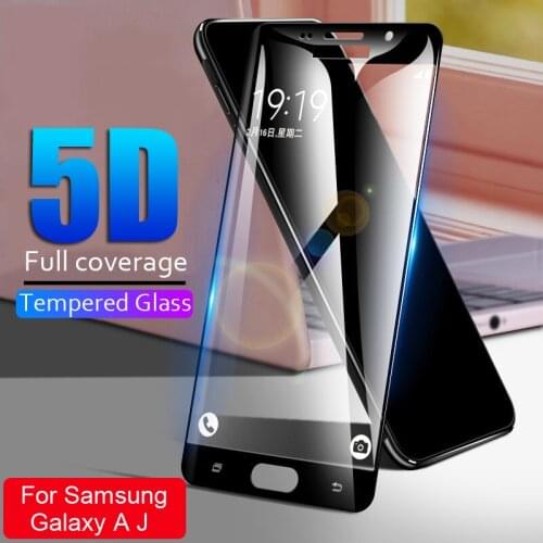 5D Tempered Glass For Samsung Galaxy A5 A7 A3 J5 J3 J7 2016 2017 A510 A520 Full Cover Screen Protector Film 9H Protective