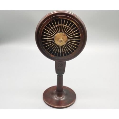 614.4 G Vintage Copper Old-fashioned Electric Fan Incense Burner Pure Brass Desktop Decorations Ornaments Antique Censer Crafts