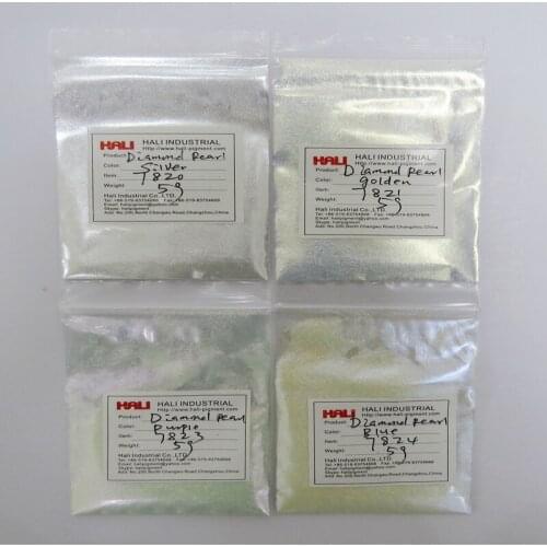 Diamond pearl pigment, pearlescent pigment,mica pigment,1lot=4color*5g,4*10g,4*20g,color:purple,golden,blue,silver;free shipping