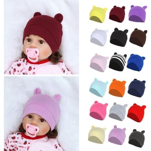 Baby Hat With Ears Cotton Warm Newborn Accessories Baby Girl Boy Autumn Winter Hat For Kids Infant Toddler Beanie Cap Girls Hat