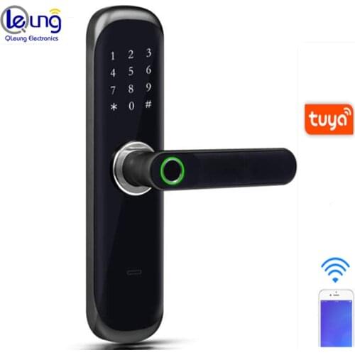 Hot Sales Tuya Wifi Door Lock Smart Biometric Finger print Lock Digital Remote Control For Home Passcode Card Door Locks