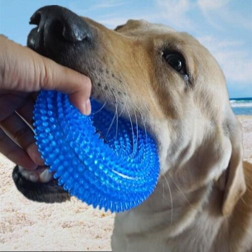 Pet Toys Bite Resistant Sound Toy Ball Chew Teeth Clean Large Dog Golden Retriever Barbed TPR Train Teeth Cleaning