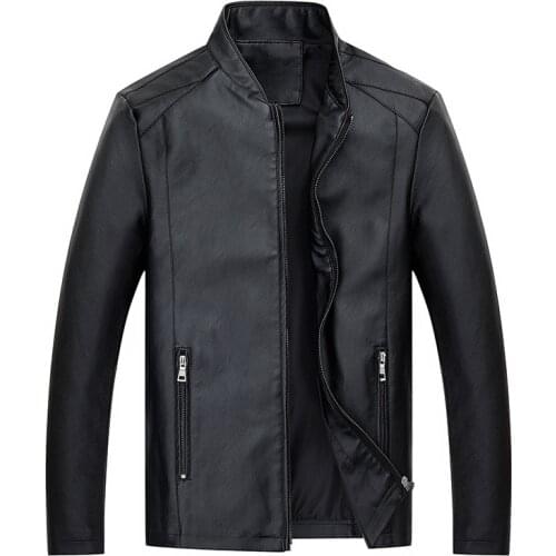 Quality Soft Pu Leather Men Jackets and Coats Jaqueta Masculina Casual Slim Fit Zipper Jacket Hombre Windbreaker Coat Clothes