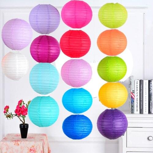 7size Chinese Paper Lantern Birthday Wedding Party decor gift craft DIY lampion white hanging Round lantern ball party supplies