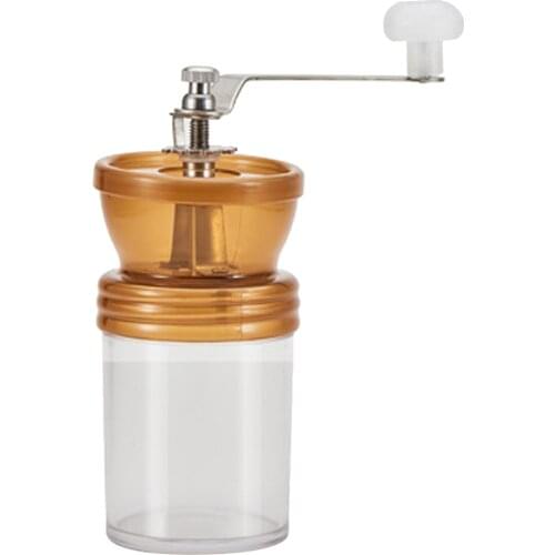Brown Coffee Grinder Mini Stainless Steel Hand Manual Handmade Bean Burr Manual Coffee Grinder