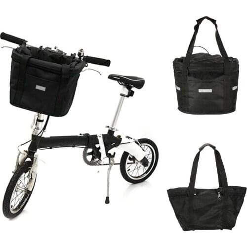 Bike Basket Waterproof Removable Bicycle Front Handlebar Basket Pet Cat Dog Carrier Bag for Cycling