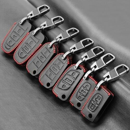 Leather Key Case Fob Remote Cover For Citroen C1 C2 C3 C4 C5 DS3 DS4 Picasso Xsara For Peugeot 107 206 308 307 3008 5008 Expert