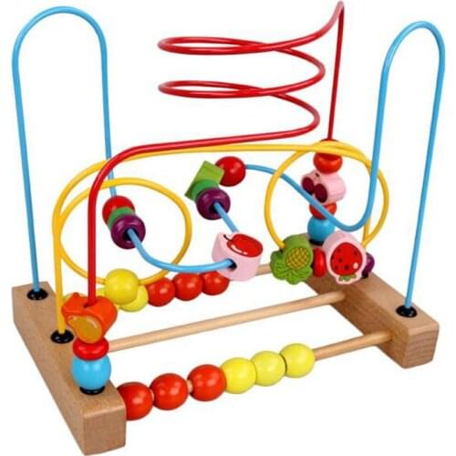 Kaylee & Ryan Circle Bead Maze Wooden Toys for Kids Wood Educational Block Toy