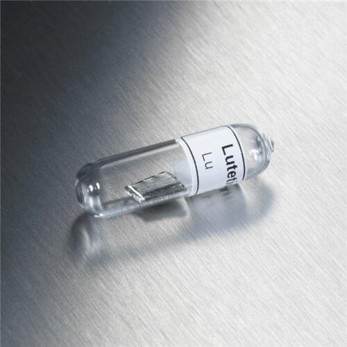 99,99% Lutetium Metal,Lutetium Lu Beautiful Shiny Distilled Crystals,1 Gram In Glass Ampoule