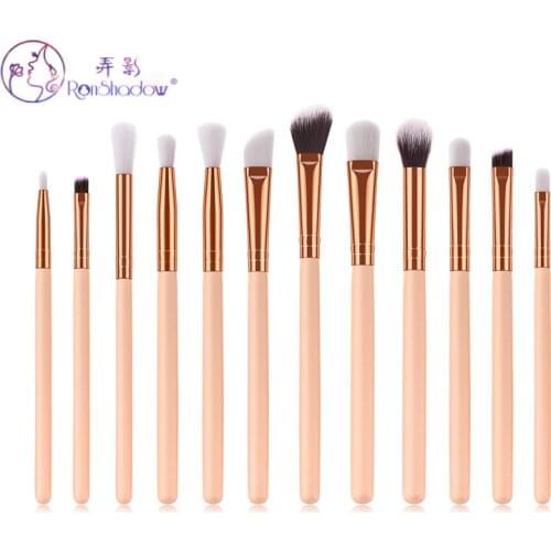 12Pcs Professional Eyes Makeup Brushes Set Eyebrow Eyeshadow Eyeliner Lip Blending Brush Cosmetic Make Up Tools