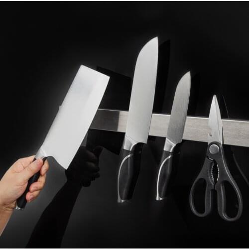 Knife Holder Stainless Steel 40.5cm Length Wall Magnet Storage Rack hook for knives Kitchen