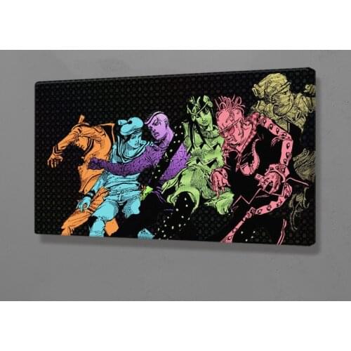 JoJolion JoJos Bizarre anime Poster Framed Canvas Wall Art Decoration prints Dorm room bedroom Wooden Frame decor Painting