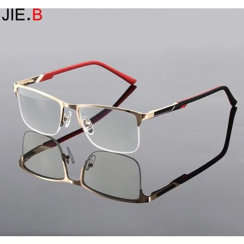 2020 new metal half frame reading glasses anti-blue light fashion classic glasses frame presbyopia + 100 + 200 + 300 + 400
