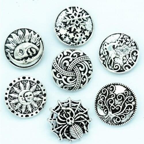 Fashion beauty Simple pattern Christmas tree animals 18MM snap buttons fit snap bracelet snap jewelry wholesale KZ3212