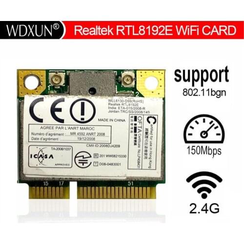 Realtek Rtl8192e 802.11b/g/n 150m For Laptop Built-in Wireless Lan Mini Pci-e Half-height Card Wifi Catd Wireless Module