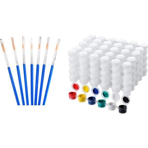 100 PCS Fine Hook Line Nylon Pen with 50 PCS Empty Paint Strips Paint Cup