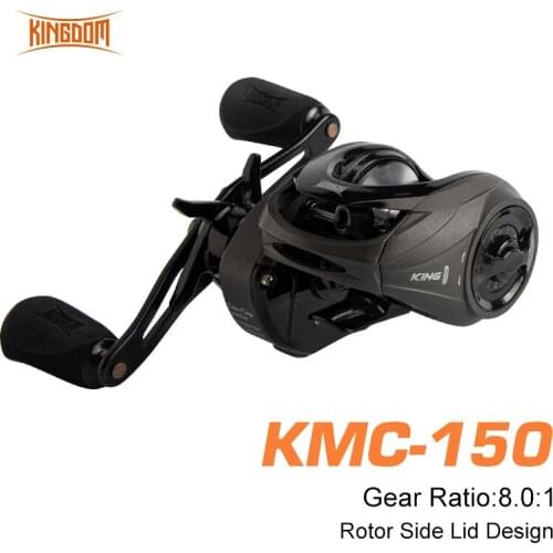 Kingdom KINGPRO Fishing Reels Bait Casting Saltwater 6kg Braking Power 9+1 BB 8.0:1 Baitcasting Reel Ultra Light Fishing Tackle