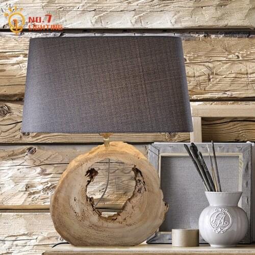 Northern Europe Simple Modern Table Lamp Wood Art Individual Decorative Desk Lights Bedroom Bedside Living Room Background Study