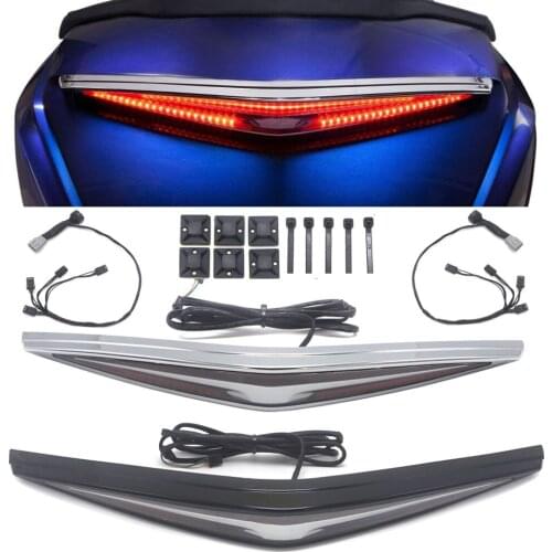 For Honda Goldwing GL1800 2018-2021 Motorcycle ABS Trunk Spoiler LED Red Rear Brake Light Turn Signal