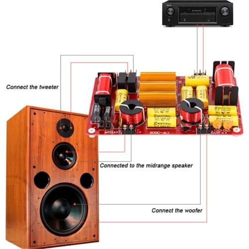 Universal 3 Way 600W Hi/Mi/Lo Crossover Frequency Divider Clear Audio