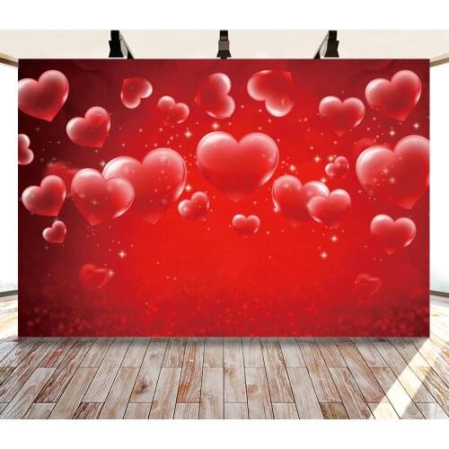 Yeele Birthday Wedding Red Love Heart Light Bokeh Photography Backdrop Personalized Photographic Background For Photo Studio