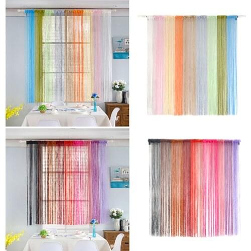 String Curtains Patio Net Fringe For Door Fly Screen Windows Divider Cut To Size Tulle Decoration Organza Voile Bedroom Line