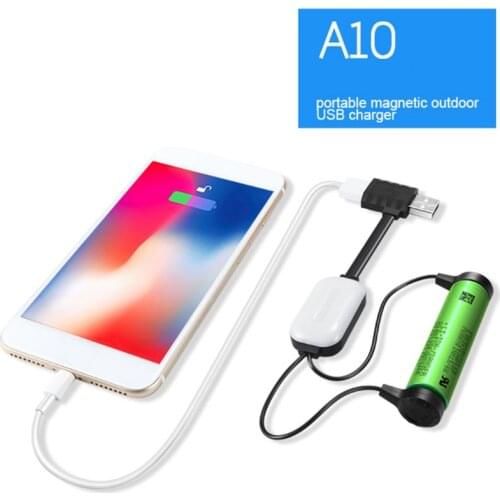 A10 Battery Charger for Li-ion Batteries Multifunction Magnetic USB Charger Mini Charging/Discharging Power Bank For 18650 25500