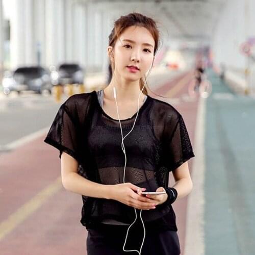 2019 Sexy Mesh Hollow Out Short Sleeves T Shirt Women Summer Black White Tee Shirts Casual Tops Big Girl Breathable Loose Shirts