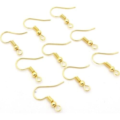 100Pcs Mixed Gold Silver Color Metal Earrings Hooks For DIY jewelry Making Findings Components Accessories Wholesale Supply