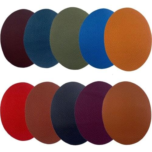 2Pcs Artificial leather iron on patches for clothing elbow stick patch appliques repair knee back backpacks decoration 11x14cm