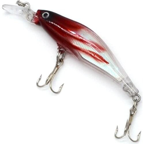 5 colors 1pcs 8cm 6.4g Laser Minnow fihing lure 3D eyes fishing bait Artificial Bait Artificial Hard Fishing Wobbler Crankbait