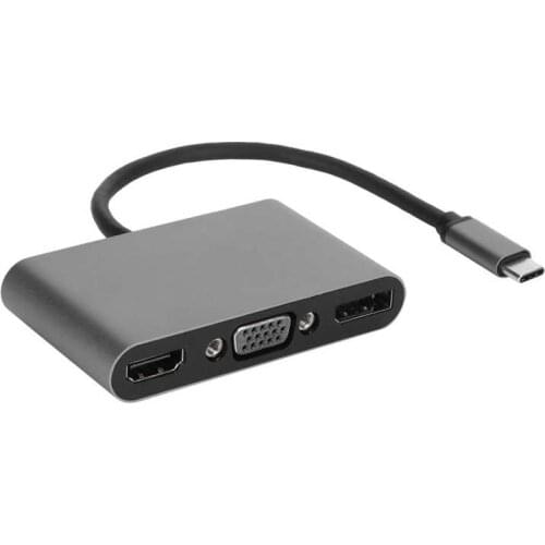 5in1 USB Type C HUB ConverterMulti‑Function Docking Station +DP+VGA+USB+PD Interface Adapter Docking Station Power Adapter ForPC