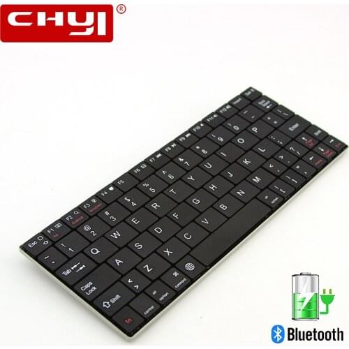 CHYI Bluetooth Wireless Rechargeable Keyboard Ergonomic Ultra Thin Mini Computer BT3.0 Keypad For Macbook Apple Tablet