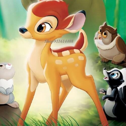 Canvas Painting Disney Classic Anime Fawn Bambi Movie Series Posters and Prints Wall Art Picture Children Living Room Home Decor