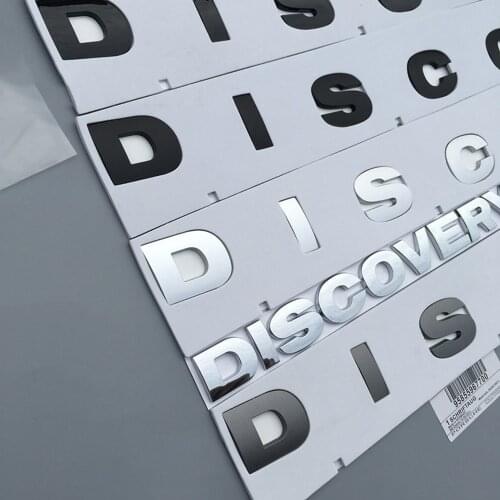 Round Font Letter Emblem Badge Car Styling Accessories for Land Rover DISCOVERY 4 Hood Rear Trunk Logo Sticker