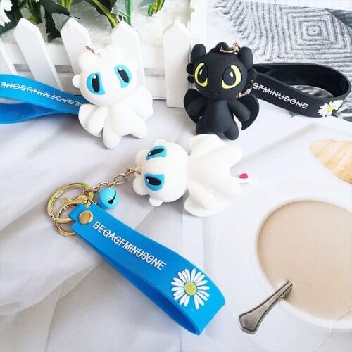 Fashion Cartoon Doll Xiaofeilong Key Cute Big Eyes Couple Bag Car Ornaments Personality Creative Bell Hand with Car Key Chain
