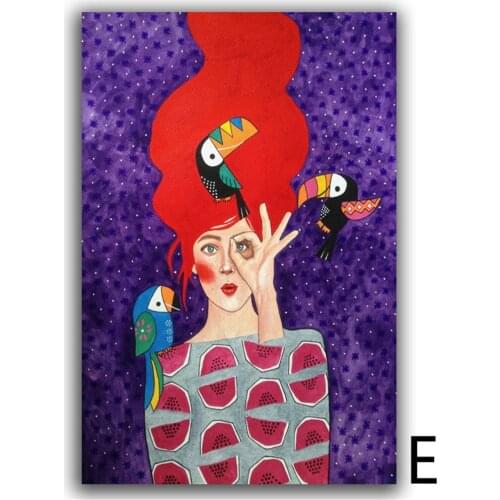 Abstract Hair Girl DIY Cross Stitch Embroidery 11CT Kits Needlework Craft Set Cotton Thread Printed Canvas Home Room